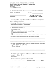Form CC16:2.36M Annual Packet Md - Guardianship and Conservatorship for a Minor Annual Reporting Forms - Nebraska, Page 3