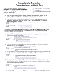 Document preview: Instructions for Form DC6:13 Nebraska Power of Attorney for Health Care - Nebraska