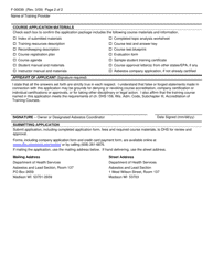 Form F-00039 Asbestos Course Accreditation - Initial Application - Wisconsin, Page 2