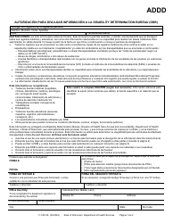 Formulario F-14014S Authorization to Disclose Information to Disability Determination Bureau (Ddb) - Wisconsin (Spanish)