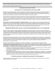 Formulario F-14014S Authorization to Disclose Information to Disability Determination Bureau (Ddb) - Wisconsin (Spanish), Page 2