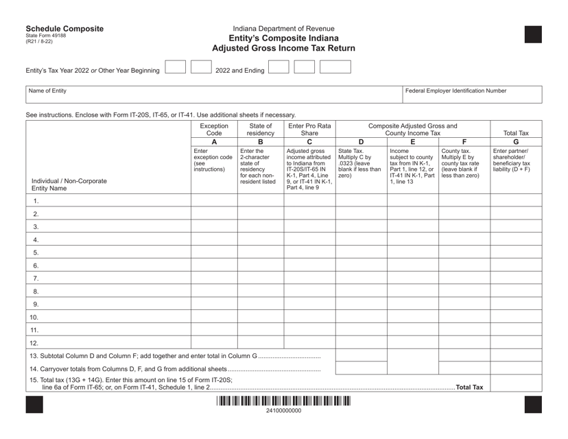 Form 49188 Schedule COMPOSITE  Printable Pdf