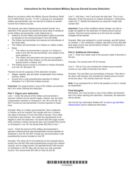 State Form 54259 Schedule IN-2058SP Nonresident Military Spouse Earned Income Deduction - Indiana, Page 2