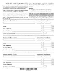 State Form 48684 Schedule IN-H Indiana Household Employment Taxes - Indiana, Page 2