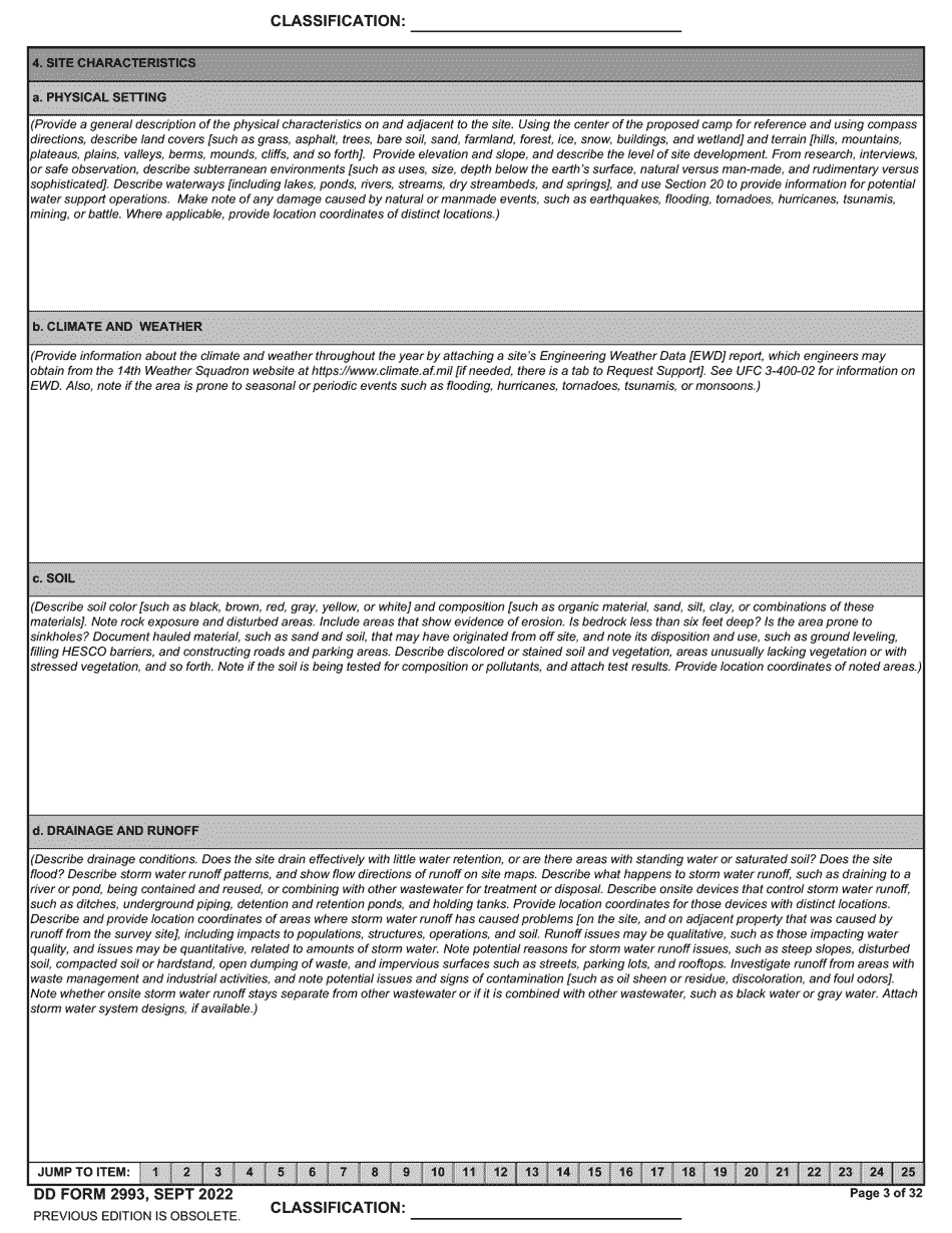 DD Form 2993 Environmental Baseline Survey (Ebs) Checklist, Page 3