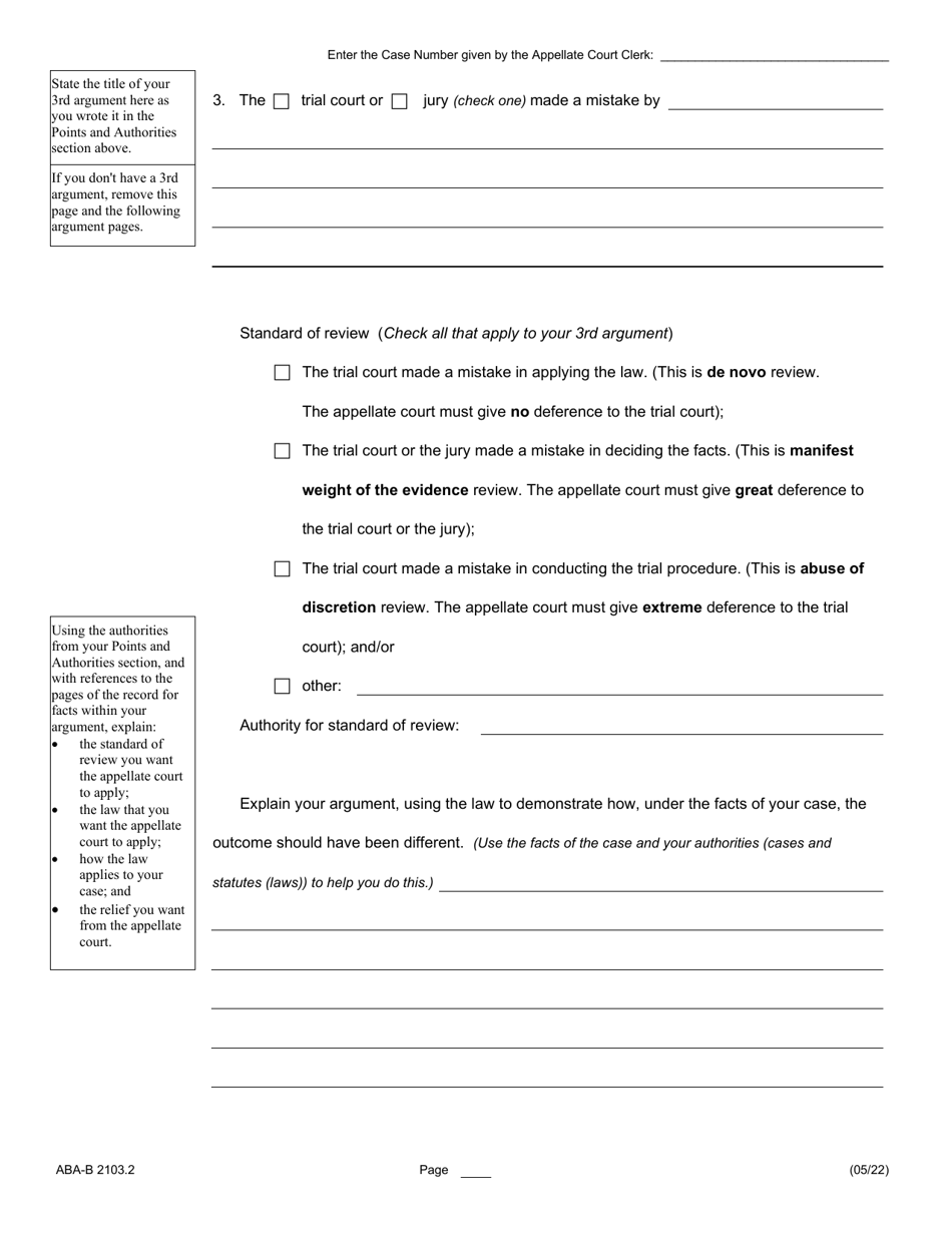 Form ABA-B2103.2 Appellants Brief - Illinois, Page 24