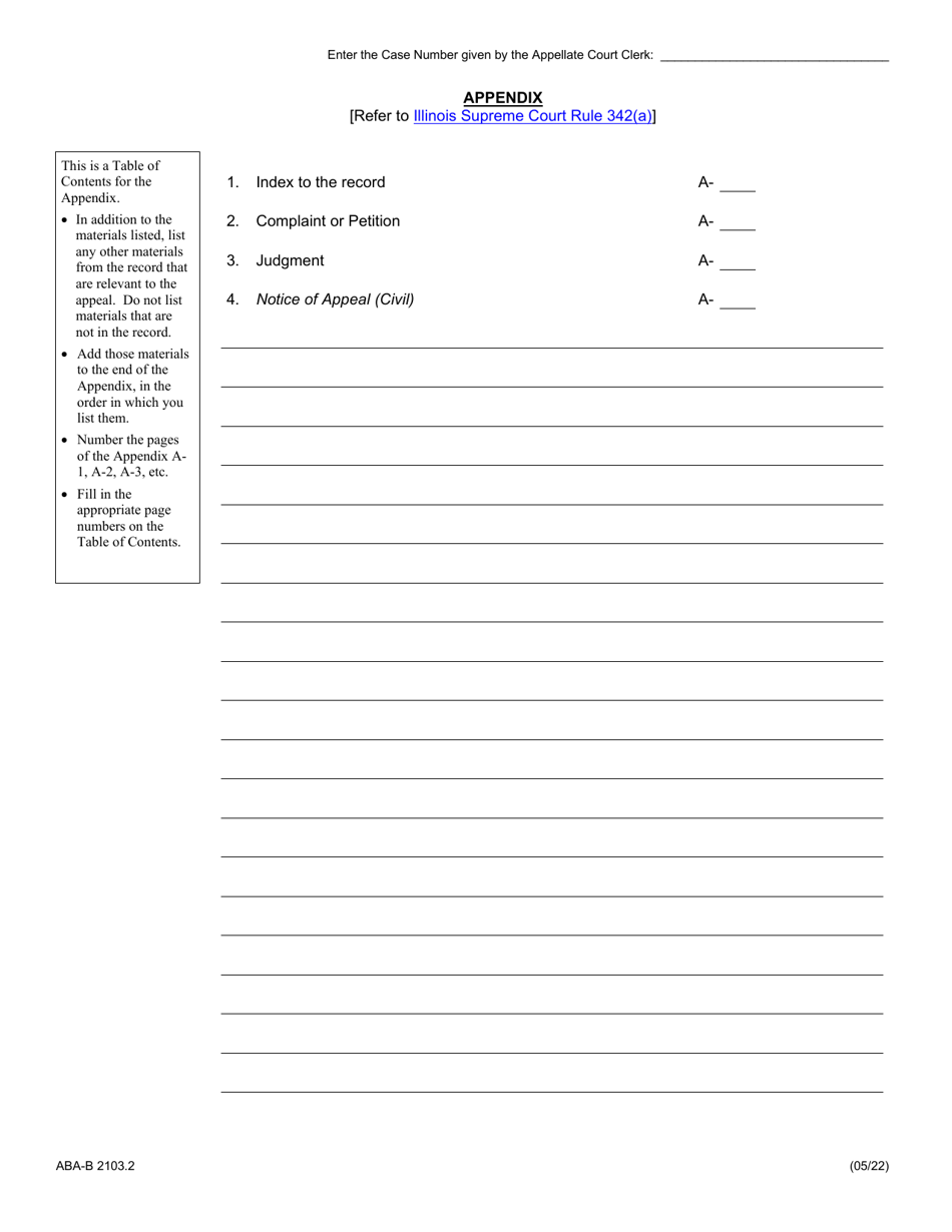 Form ABA-B2103.2 Appellants Brief - Illinois, Page 33