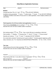 Form EQP9328 Manifest for Cafo Waste - Michigan, Page 3