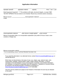 Form EQP9328 Manifest for Cafo Waste - Michigan, Page 4
