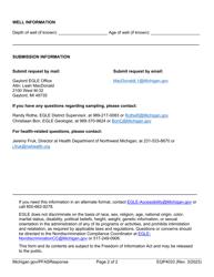 Form EQP4033 Pfas Sampling Request - Michigan, Page 2
