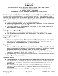 Document preview: Instructions for Form EQP9290 Watershed Council Support Budget Form - Michigan