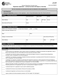 Document preview: Form 3248 Chemical Dependency Counselor Intern Registration Application - Licensure by Exam With Degree or Internship - Texas
