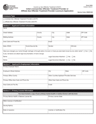 Document preview: Form 3239 Initial Licensed Sex Offender Treatment Provider or Affiliate Sex Offender Treatment Provider Licensure Application - Texas