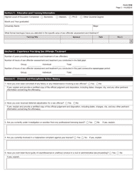 Form 3239 Initial Licensed Sex Offender Treatment Provider or Affiliate Sex Offender Treatment Provider Licensure Application - Texas, Page 2
