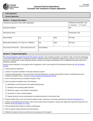 Form 3257 Licensed Chemical Dependency Counselor Peer Assistance Program Application - Texas