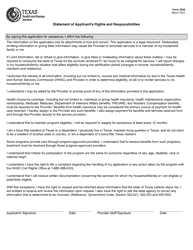 Document preview: Form 3046 Statement of Applicant's Rights and Responsibilities - Texas