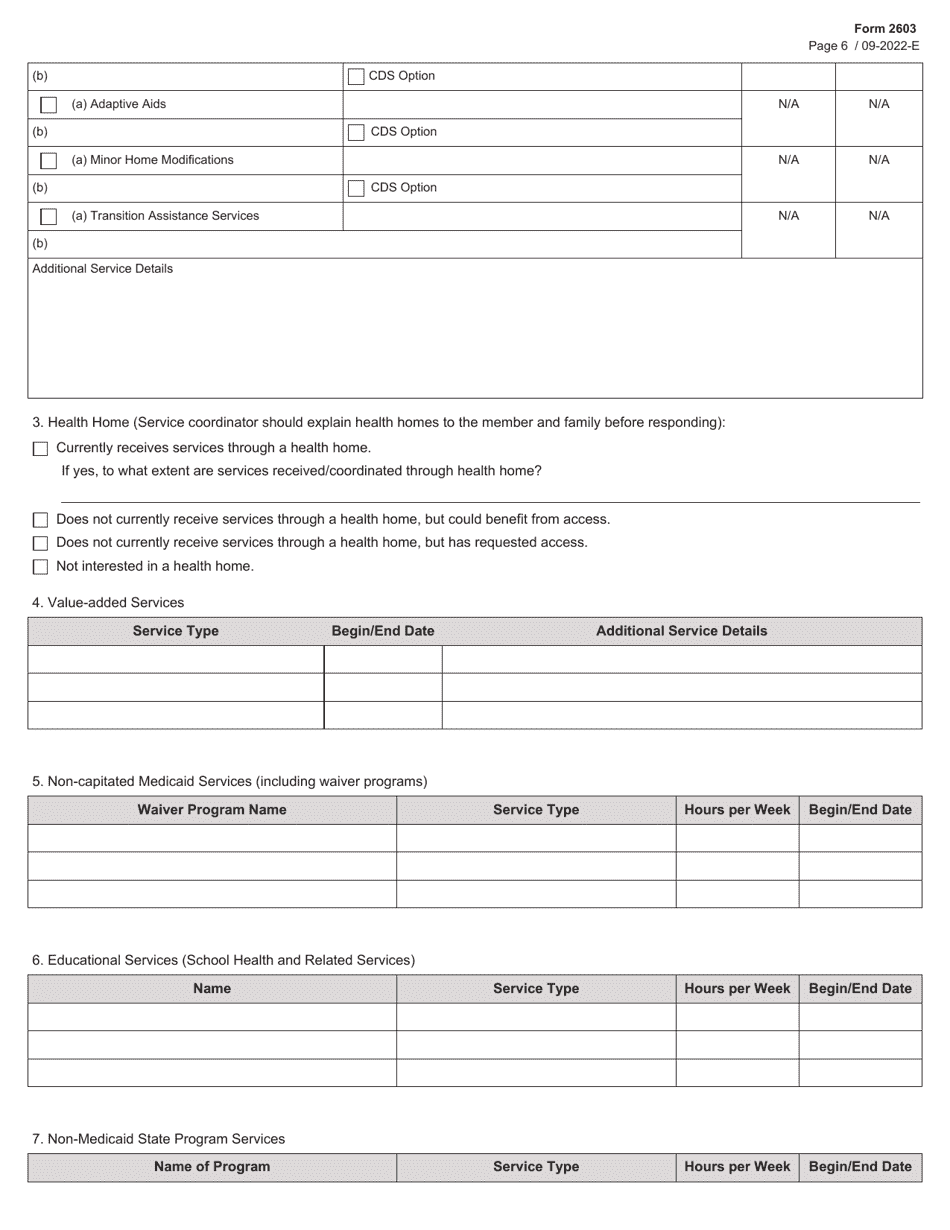 Form 2603 Star Kids Individual Service Plan (Isp) Narrative - Texas, Page 6