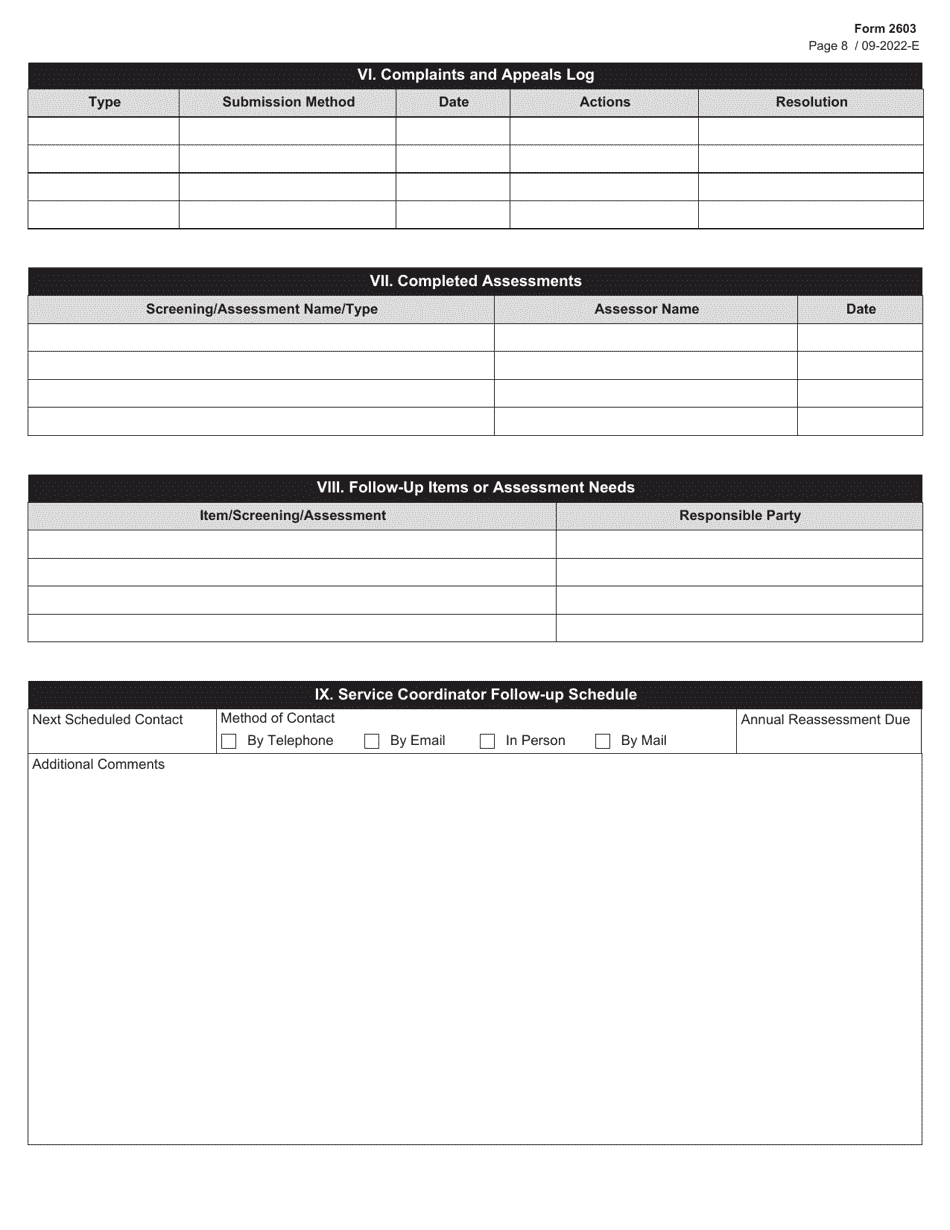 Form 2603 Star Kids Individual Service Plan (Isp) Narrative - Texas, Page 8