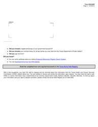 Form 5528-NAR Request to Retest for Nurse Aides in Expired Status - Texas, Page 2
