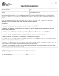 Document preview: Form 3087 Tmhp Confidentiality Agreement - County Indigent Health Care Program (Cihcp) - Texas