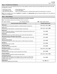 Form 3907 Speech Generating Devices (Sgd) - Application for Specialized Telecommunications Assistance Program (Stap) - Texas, Page 2