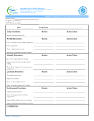 Document preview: Baghouse Preventative Maintenence Checklist - Maricopa County, Arizona