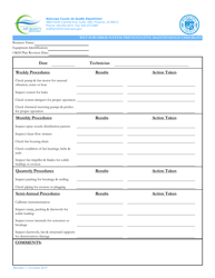 Document preview: Wet Scrubber System Preventative Maintenence Checklist - Maricopa County, Arizona