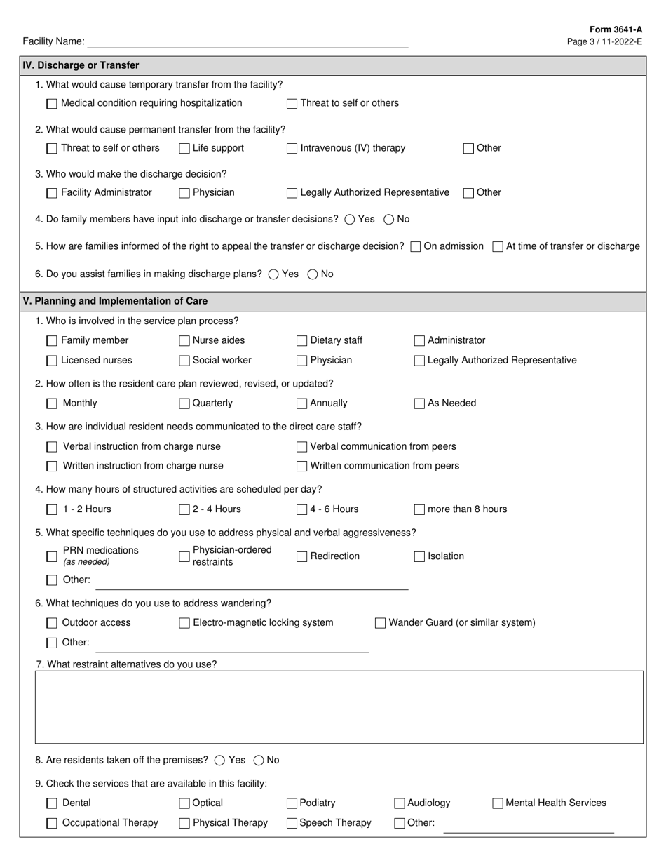 Form 3641 A Download Fillable PDF or Fill Online Alzheimer #39 s Disclosure Form 3641 A Download Fillable PDF or Fill Online Alzheimer #39 s Disclosure