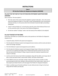 Form ADO201 Instructions - Stepparent Adoption (Uncontested) - Minnesota, Page 6