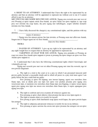 Form CRM102 Petition to Enter Plea of Guilty in Misdemeanor or Gross Misdemeanor Case Pursuant to Rule 15 - Minnesota (English/Chuukese), Page 3