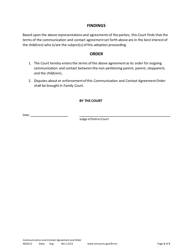 Form ADO212 Communication and Contact Agreement and Order - Minnesota, Page 5