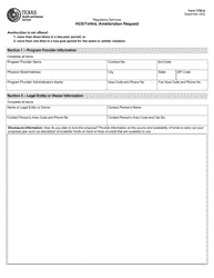 Form 3708-A Hcs/Txhml Amelioration Request - Texas