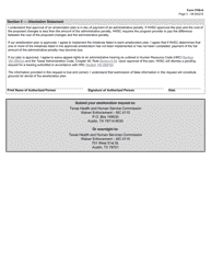 Form 3708-A Hcs/Txhml Amelioration Request - Texas, Page 3