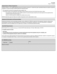 Form 3947 Request for New Authorized Equipment - Specialized Telecommunications Assistance Program (Stap) - Texas, Page 2