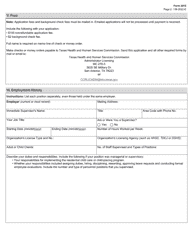 Form 3015 Application for a Child Care Administrator License or a Child-Placing Agency Administrator License - Texas, Page 2