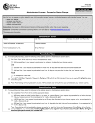 Form 3014 Administrator License - Renewal or Status Change - Texas