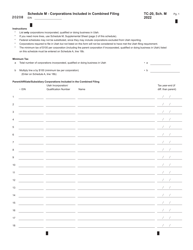 Form TC-20 Utah Corporation Franchise and Income Tax Return - Utah, Page 12