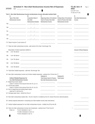 Form TC-20 Utah Corporation Franchise and Income Tax Return - Utah, Page 9