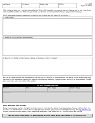 Form 3093 Travel Claim for Home Dialysis and Kidney Transplant Patients - Texas, Page 2