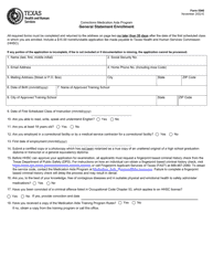 Form 5540 General Statement Enrollment - Texas
