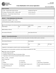 Form 3263 Crisis Stabilization Unit License Application - Texas