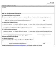Form 3249 Hospital Waiver Request - Texas, Page 3