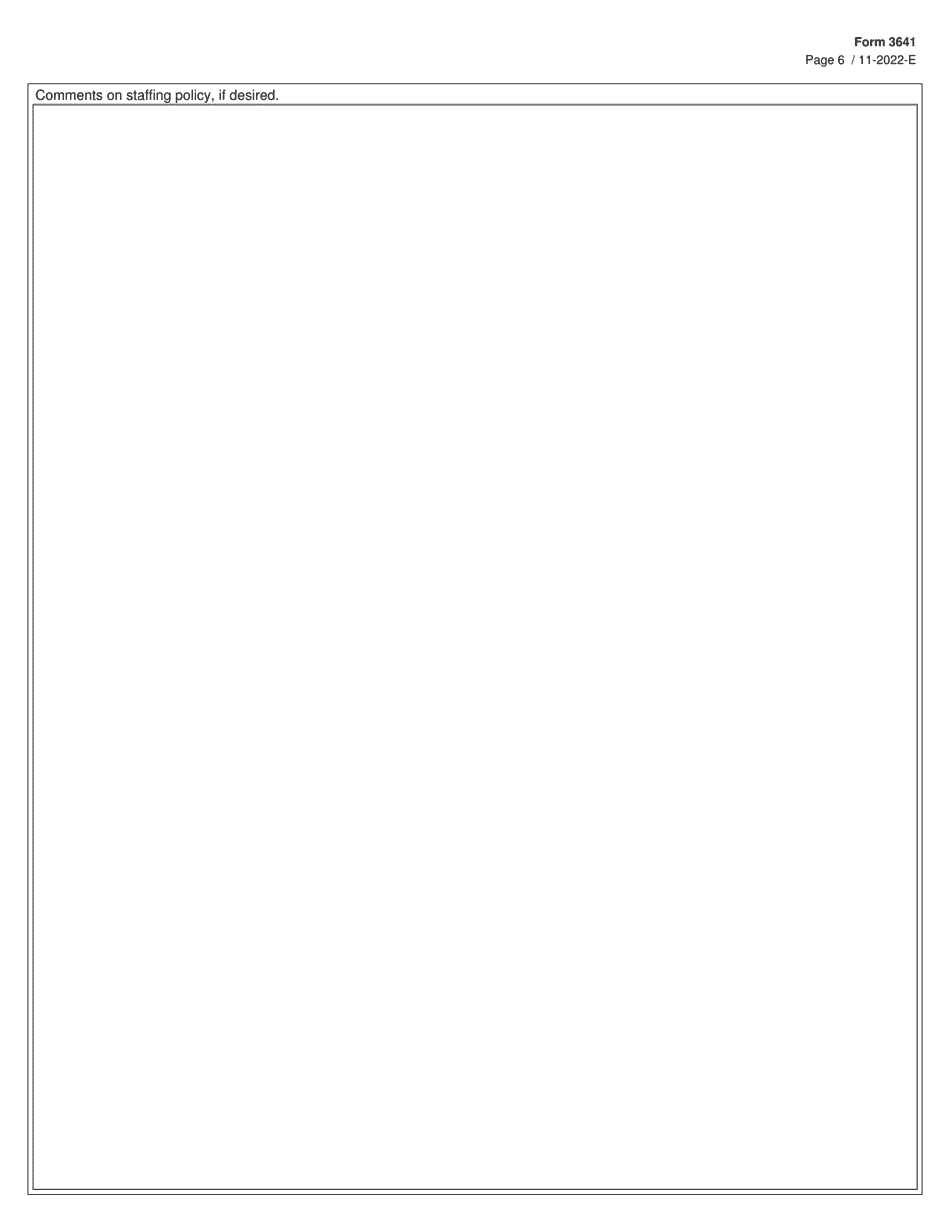 Form 3641 Alzheimers Assisted Living Disclosure Statement - Texas, Page 6