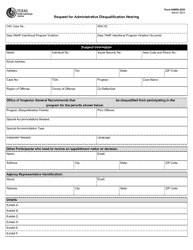 Document preview: Form H4800-ADH Request for Administrative Disqualification Hearing - Texas
