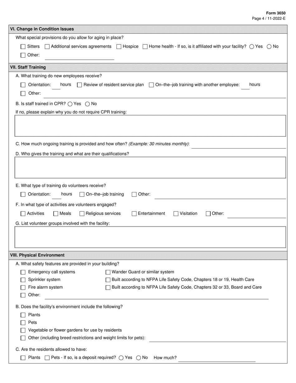 Form 3650 - Fill Out, Sign Online and Download Fillable PDF, Texas ...