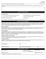 Form 3029 Application for Program Benefits - Texas, Page 2