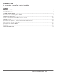 Instructions for Form IT-20S, State Form 10814 Indiana S Corporation Income Tax Return - Indiana, Page 3