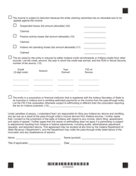 Form 52826 Schedule IN-COMPA Indiana Withholding and Composite Filing Opt-Out Affidavit - Indiana, Page 2