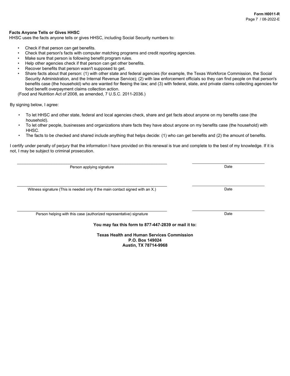 Form h0011 r download fillable pdf or fill online texas simplified