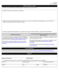 Form 2940 Request for an Administrative Review - Texas, Page 2